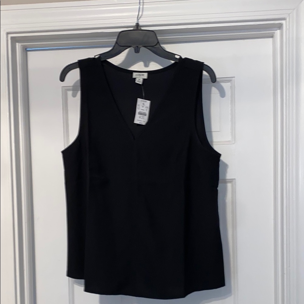 Jcrew Black Sleeveless Top size medium nwt